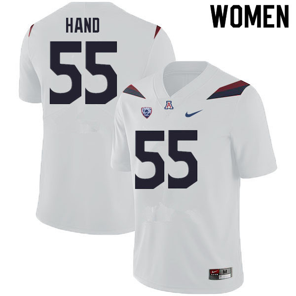 Women #55 JT Hand Arizona Wildcats College Football Jerseys Sale-White
